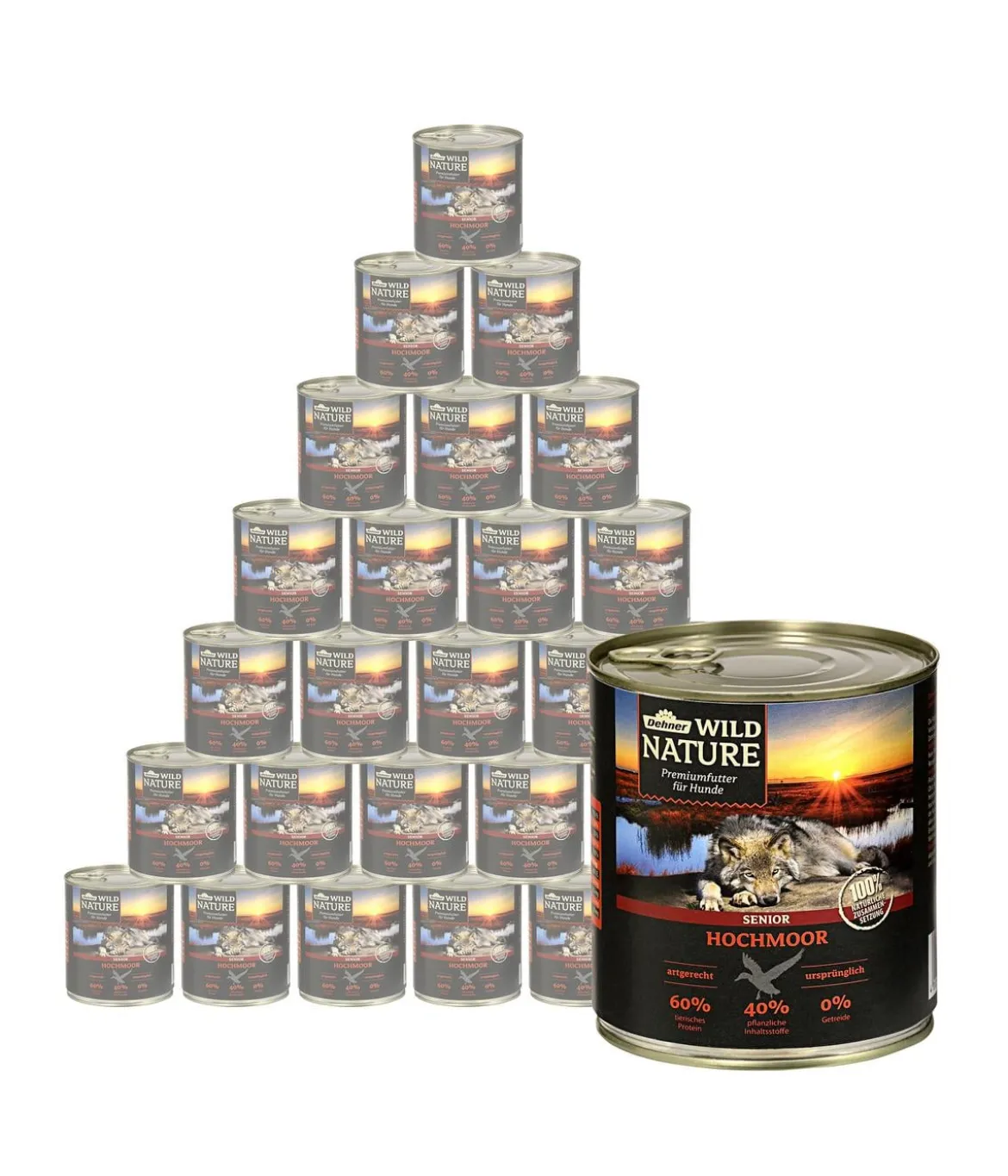Dehner Wild Nature Nassfutter für Hunde Hochmoor Senior, Ente