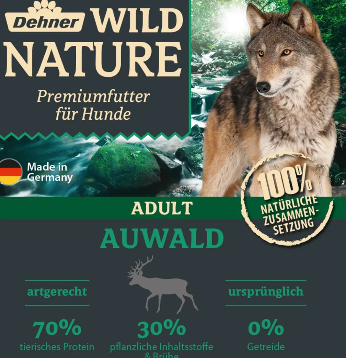 Dehner Wild Nature Nassfutter für Hunde Auwald Adult, 11 x 150 g