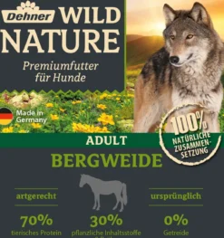Dehner Wild Nature Nassfutter für Hunde Bergweide Adult, 11 x 150 g