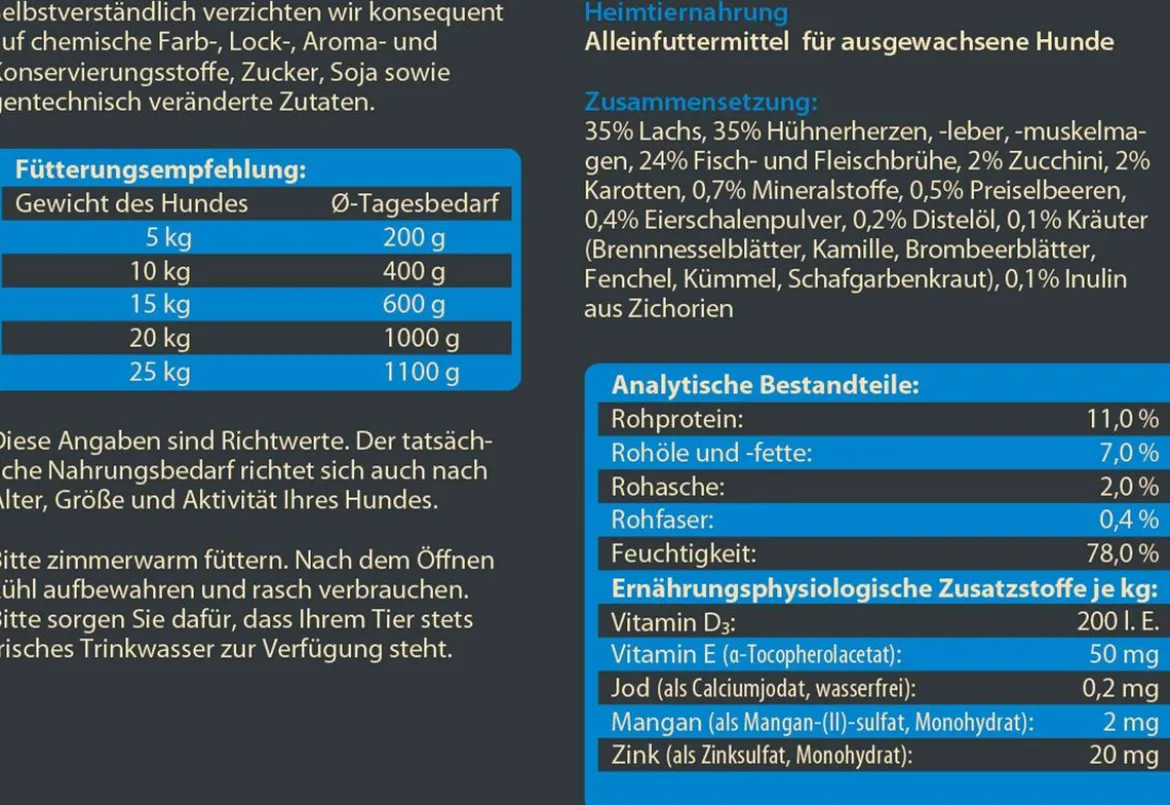 Dehner Wild Nature Nassfutter für Hunde Gebirgssee Adult, Lachs