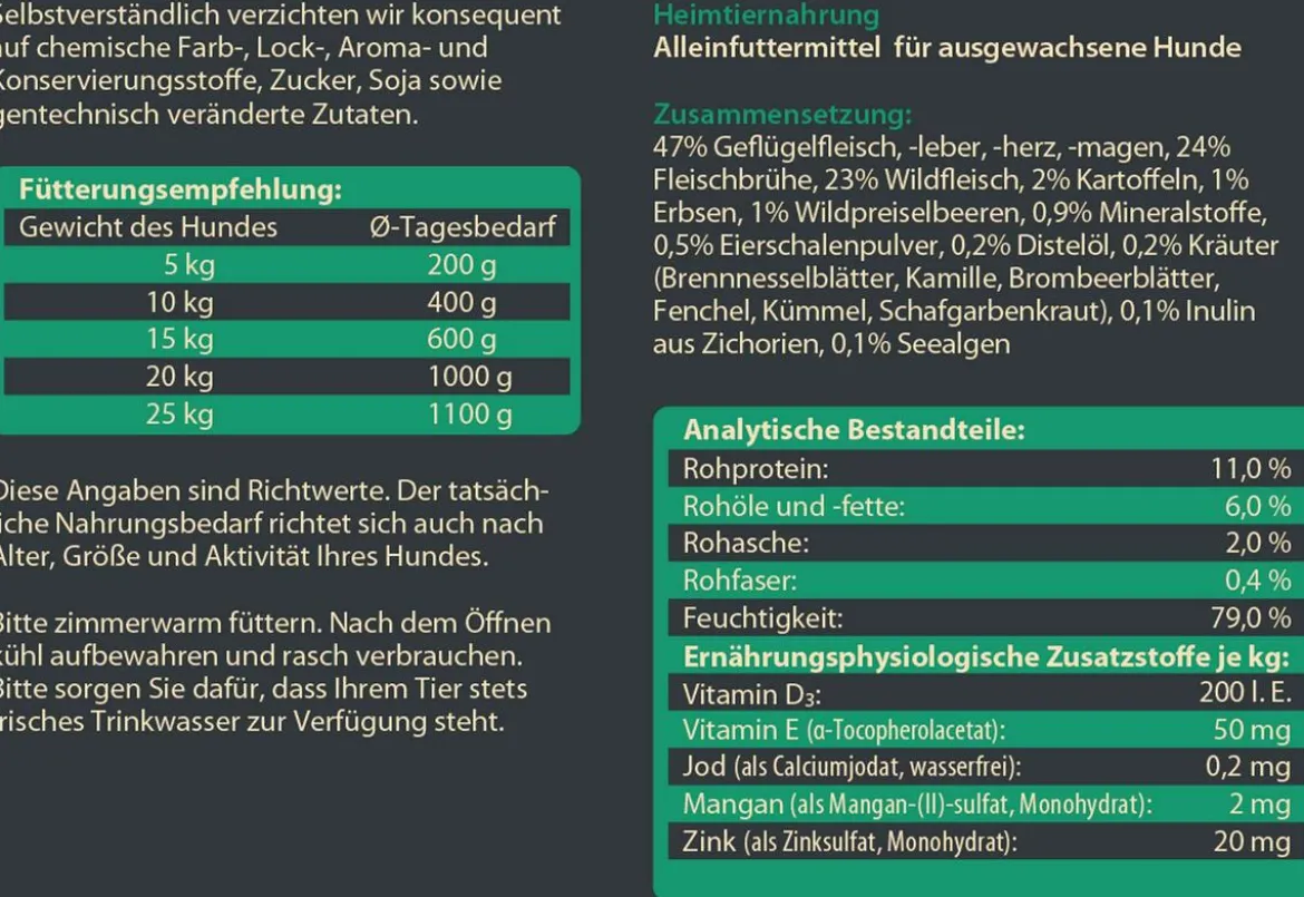 Dehner Wild Nature Nassfutter für Hunde Probier-Set, 6 x 800 g