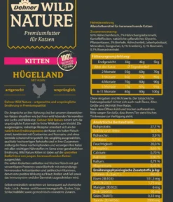 Dehner Wild Nature Trockenfutter für Katzen Hügelland Kitten, Huhn