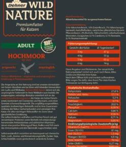 Dehner Wild Nature Trockenfutter für Katzen Hochmoor Adult, Ente