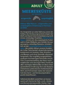 Dehner Wild Nature Trockenfutter für Hunde Meeresküste Kleine Krokette Adult, Makrele