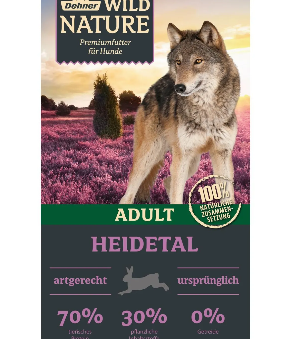 Dehner Wild Nature Trockenfutter für Hunde Heidetal Adult
