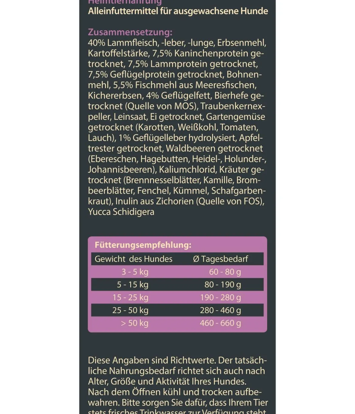 Dehner Wild Nature Trockenfutter für Hunde Heidetal Adult