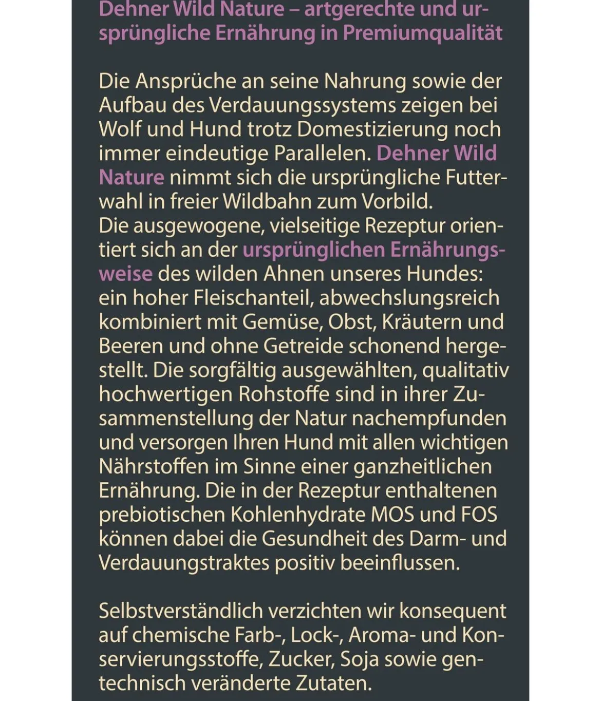 Dehner Wild Nature Trockenfutter für Hunde Heidetal Adult