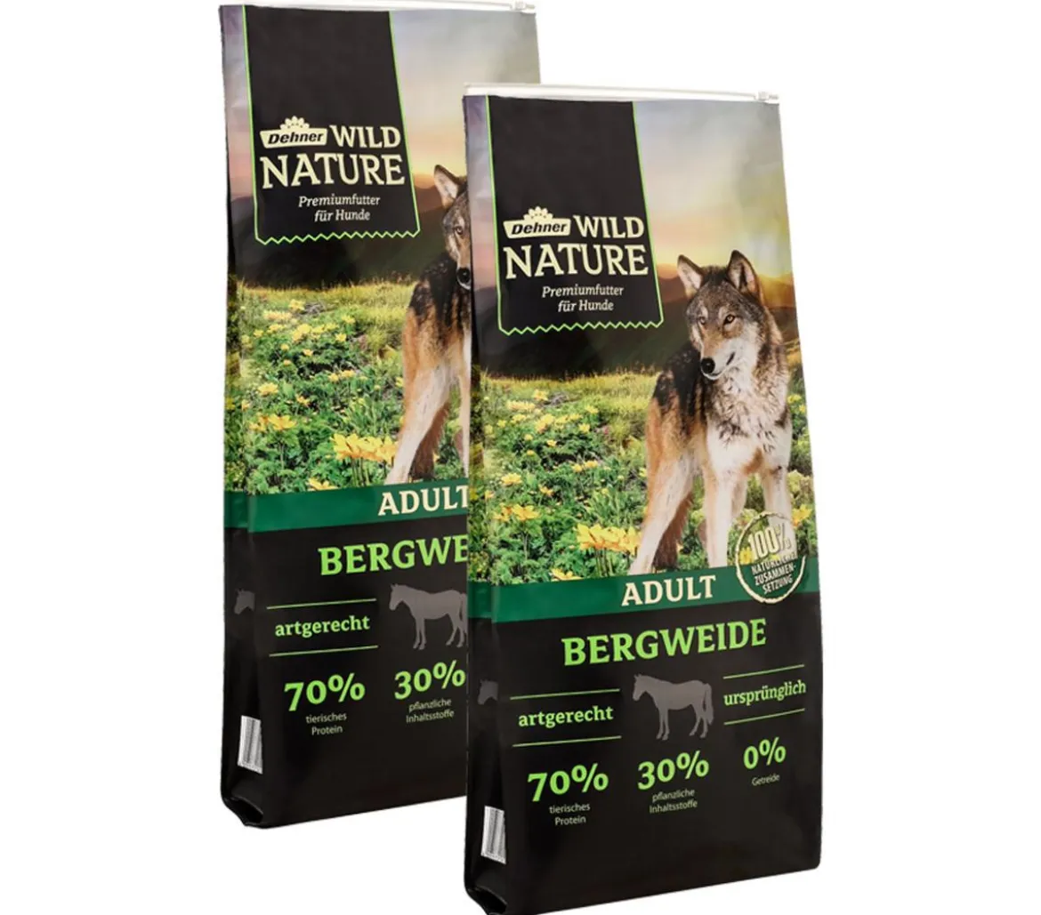 Dehner Wild Nature Trockenfutter für Hunde Bergweide Adult