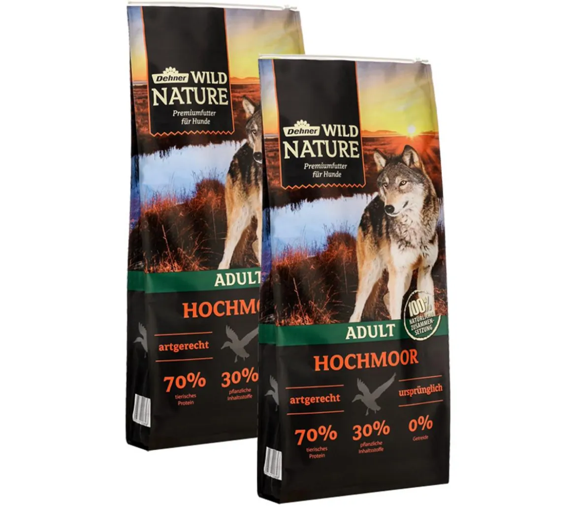 Dehner Wild Nature Trockenfutter für Hunde Hochmoor Adult
