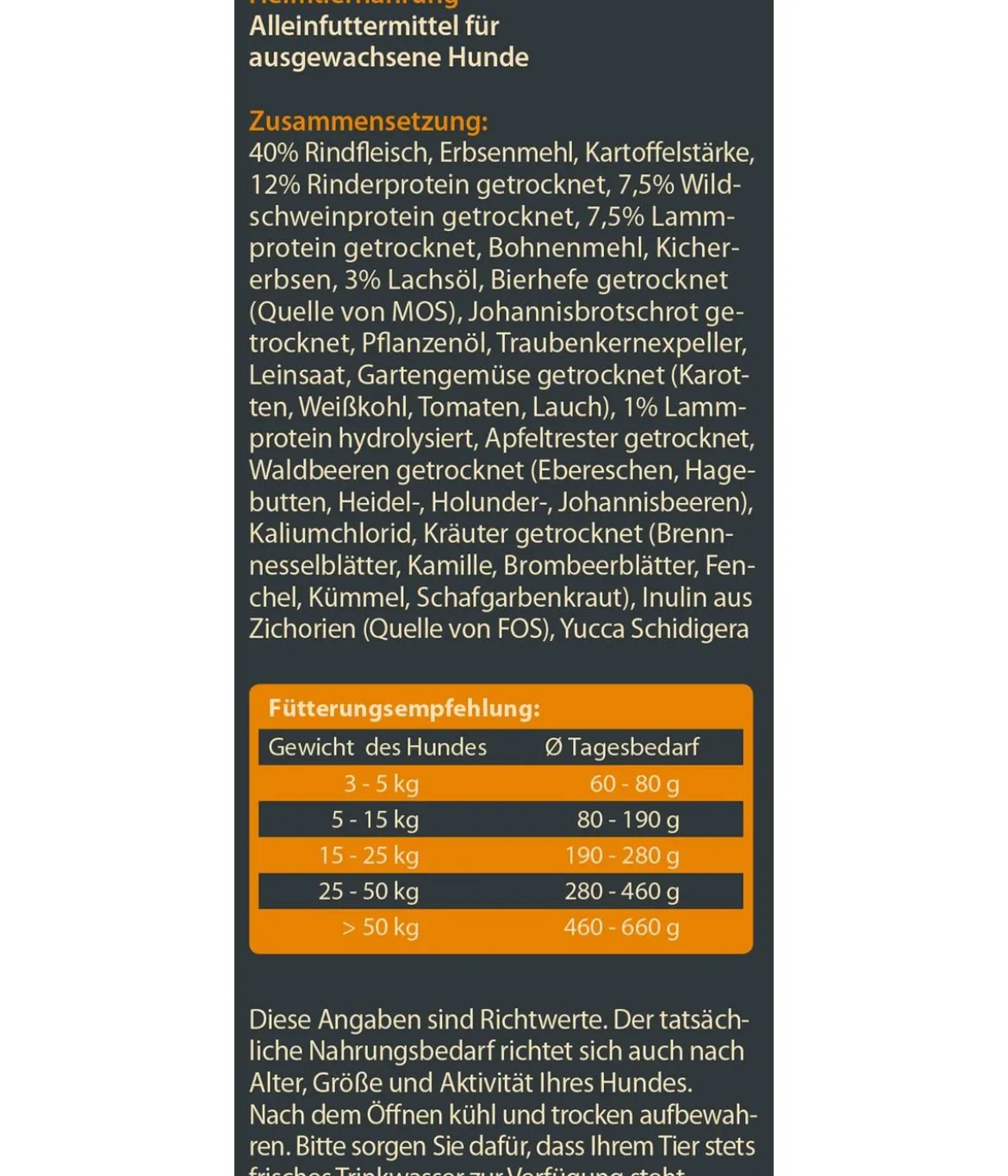 Dehner Wild Nature Trockenfutter für Hunde Unterholz Adult