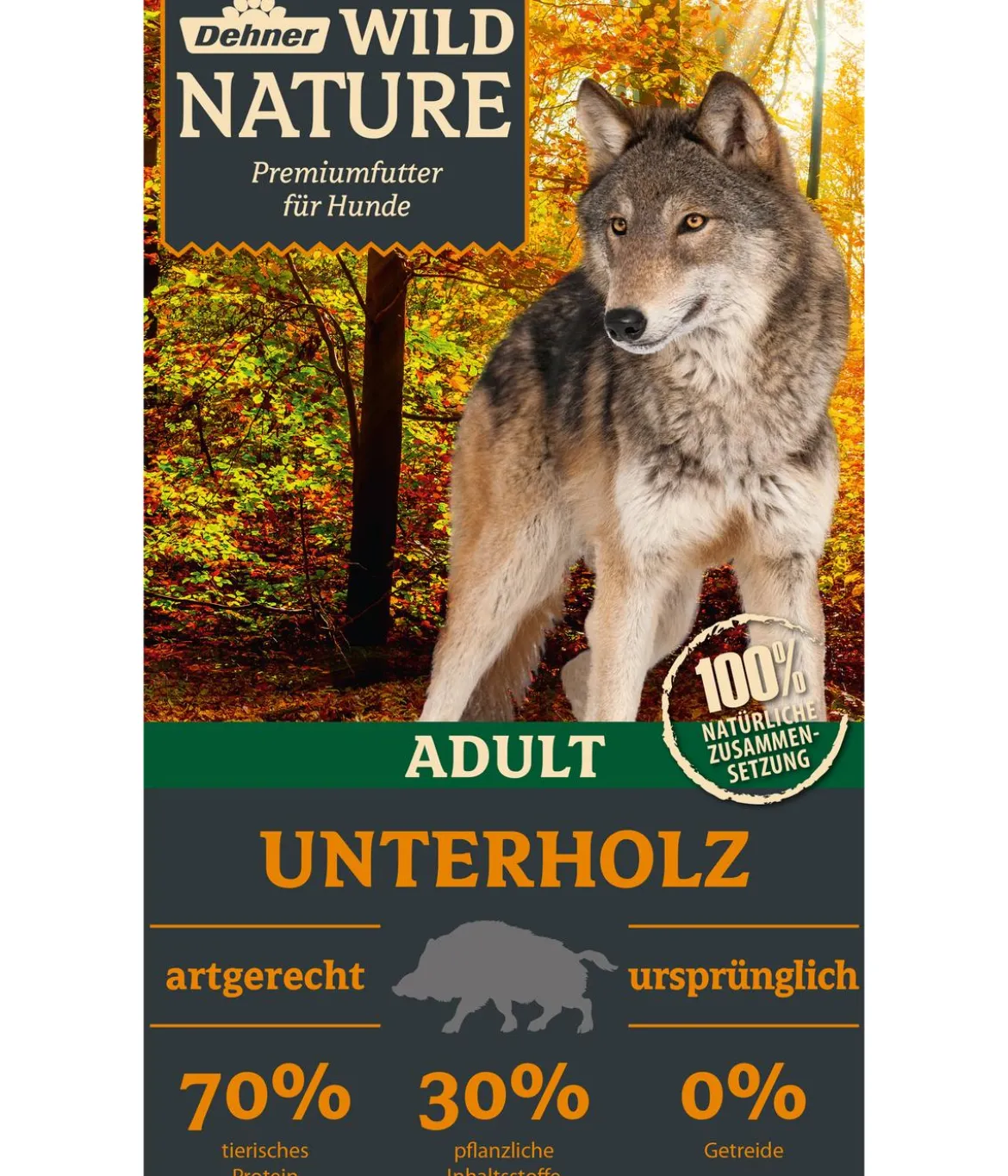 Dehner Wild Nature Trockenfutter für Hunde Unterholz Adult