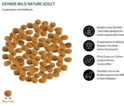 Dehner Wild Nature Trockenfutter für Hunde Auwald Adult, Wild
