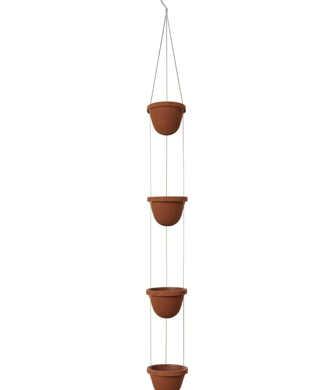 Dehner Zement-Hängetopf mit Kordel, rund, ca. H368 cm