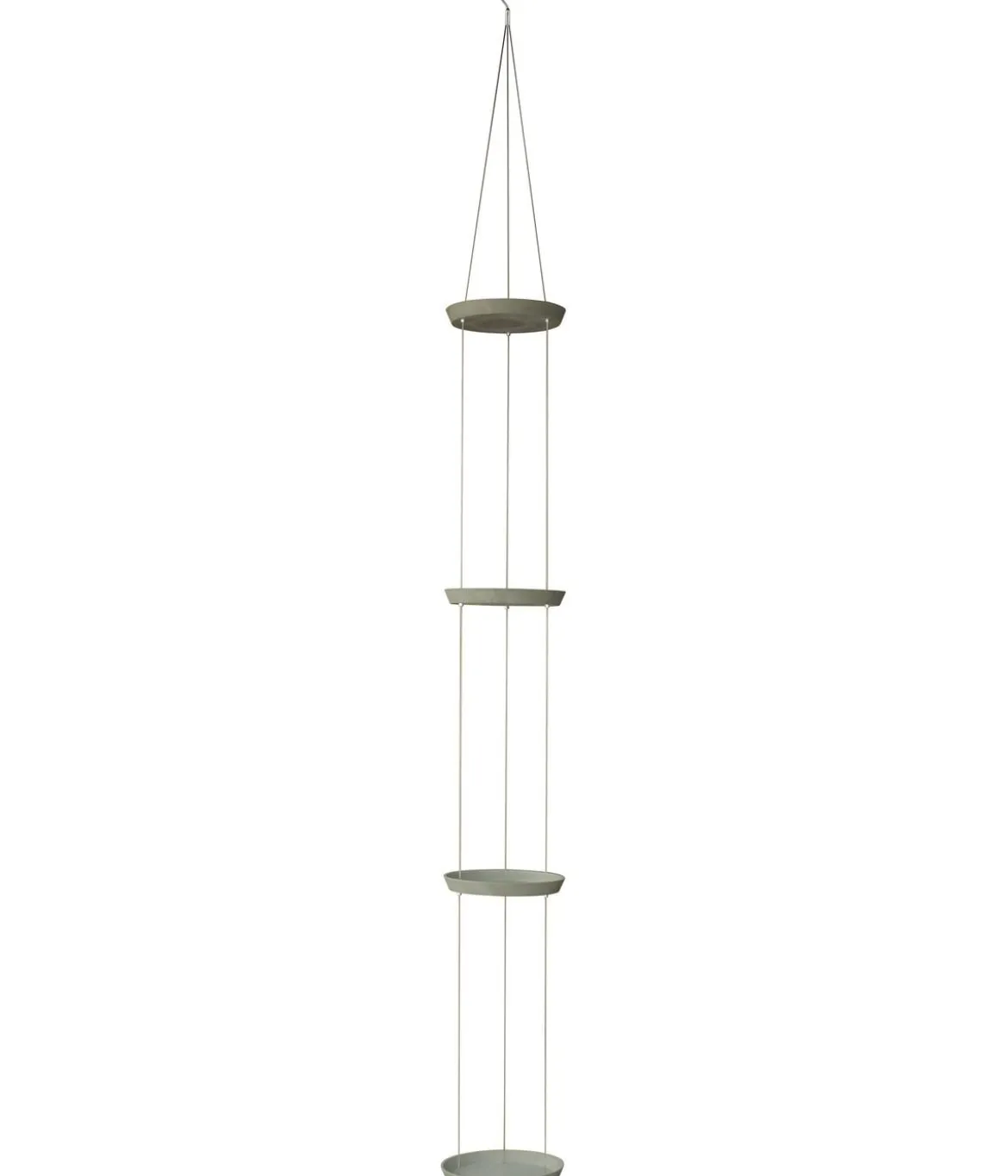 Dehner Zement-Hängeuntersetzer mit Kordel, rund, ca. H350 cm