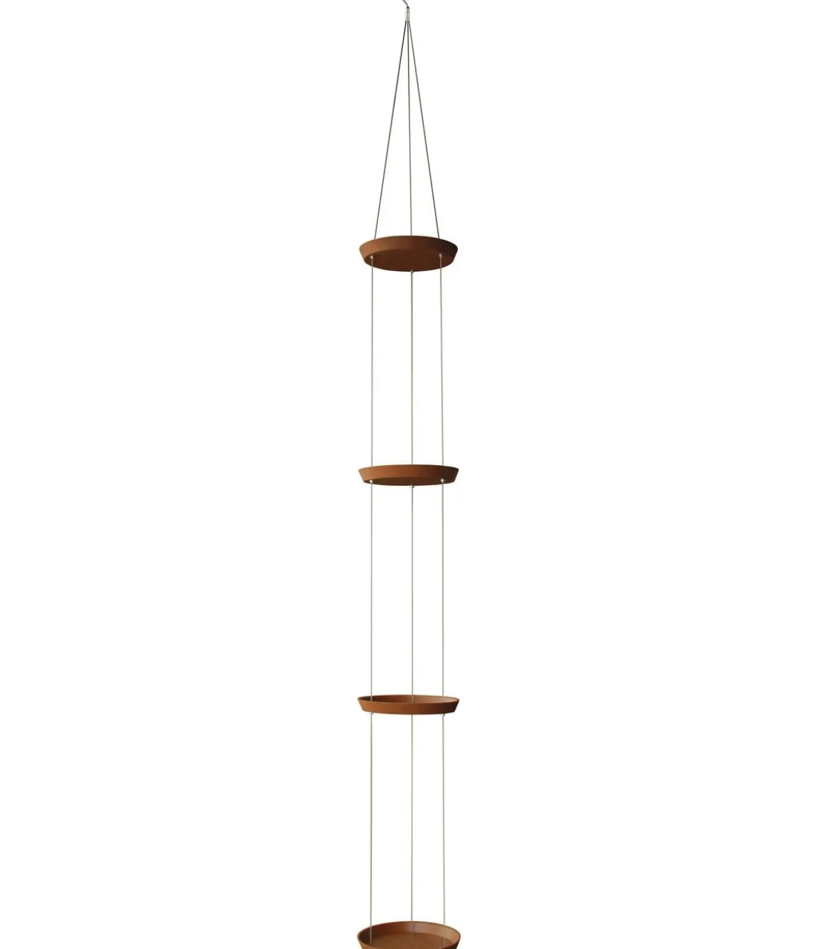 Dehner Zement-Hängeuntersetzer mit Kordel, rund, ca. H350 cm