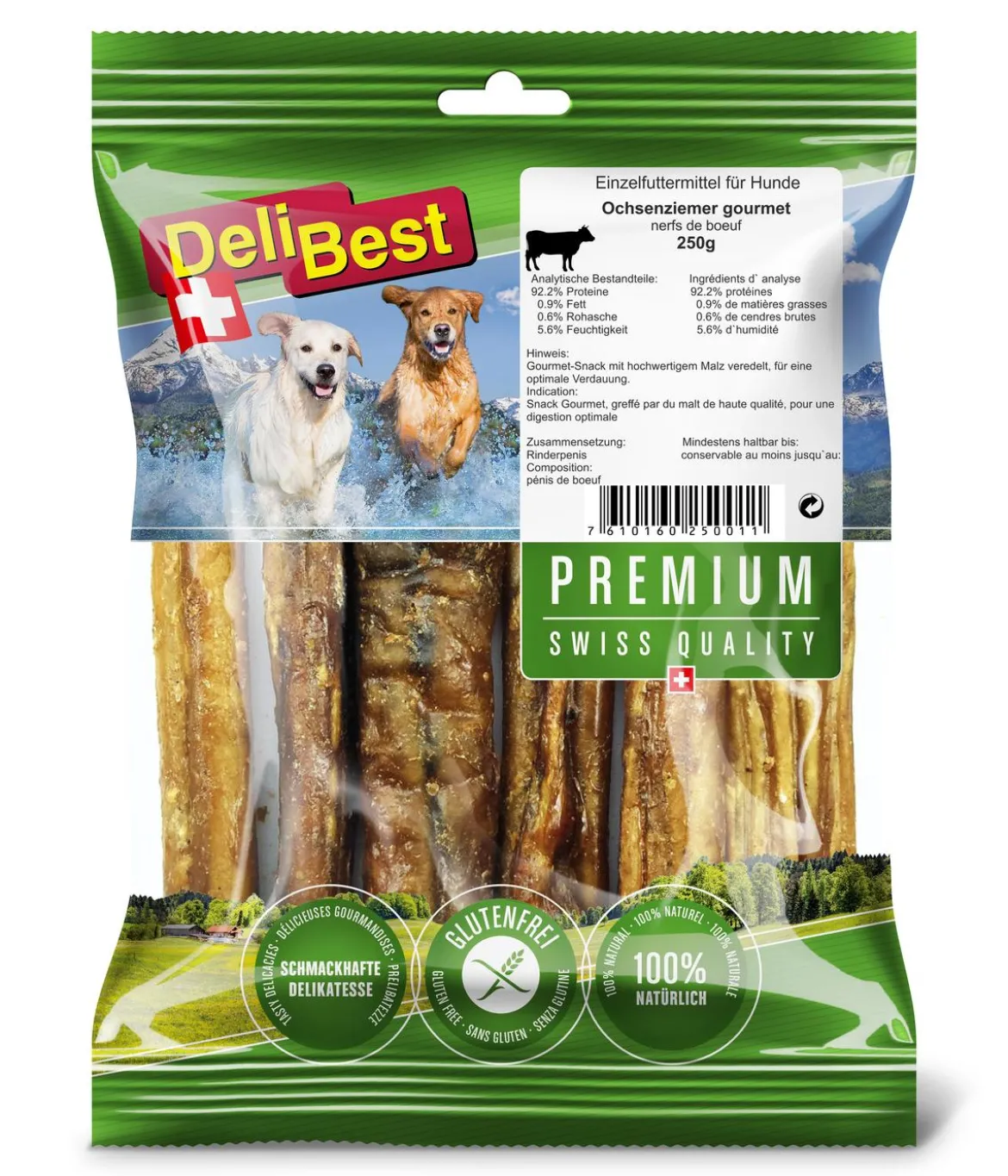 DeliBest Premium Hundesnack Ochsenziemer Gourmet