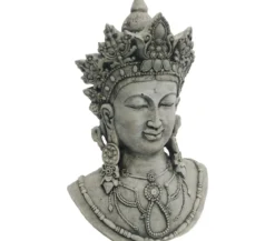 Denscho Beton-Buddha Büste, 20 x 12 x 29 cm