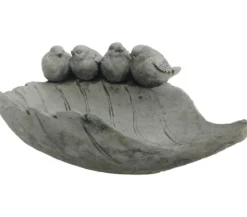 Denscho Beton-Vogeltränke Blatt, 31 x 11 x 13 cm