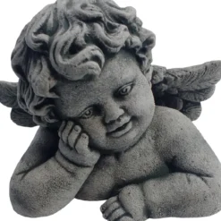 Denscho Stein-Engelsbüste Adam, ca. B20/H16/T14 cm