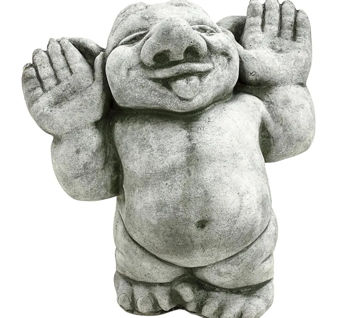 Denscho Stein-Troll Hände hoch, 13 x 19 x 25 cm
