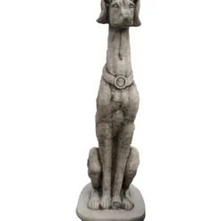 Denscho Stein-Windhund stehend, ca. B21/H80/T21 cm