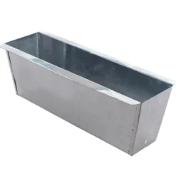 Dio Metall-Pflanzkasten verzinkt für Palettenholz-Möbel, rechteckig, silber, ca. B35,5/H12/T12,5 cm