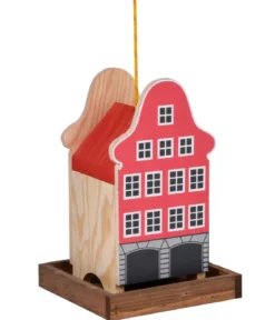 dobar® green label Vogelfutterhaus Rothenburg, pink, ca. B19/H30/T19 cm