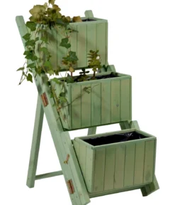 dobar Holz-Pflanztreppe klappbar, ca. B41/H85/T55 cm