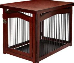 dobar® petlife Design-Hundekäfig, braun, ca. B59/H82,5/T57 cm