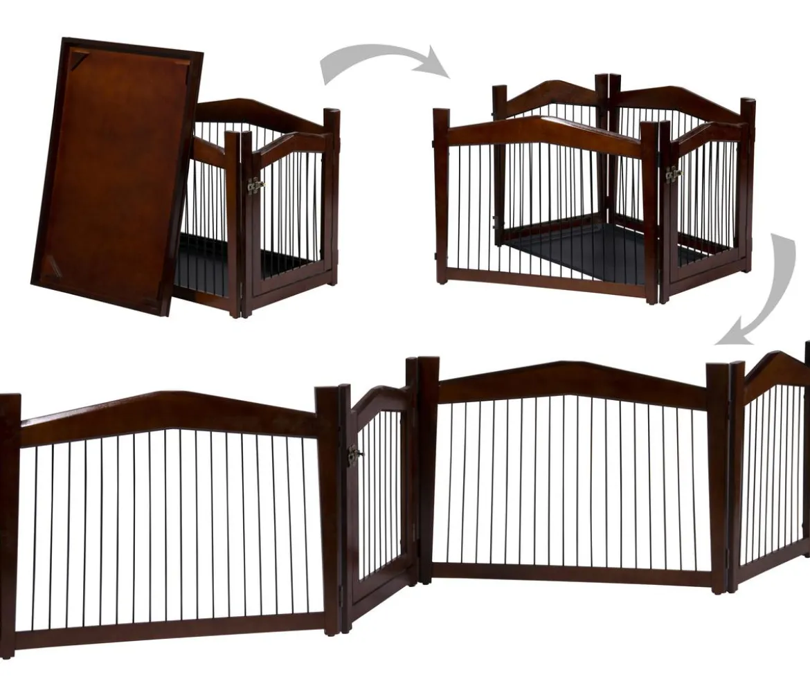 dobar® petlife Design-Hundekäfig, braun, ca. B59/H82,5/T57 cm