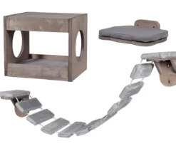 dobar® petlife Katzenmöbelset, inkl. Leiter, Höhle und Liegefläche, 3-teilig
