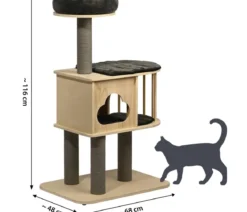 dobar® petlife Kratzbaum Mila, braun, ca. B68/H116/T48 cm