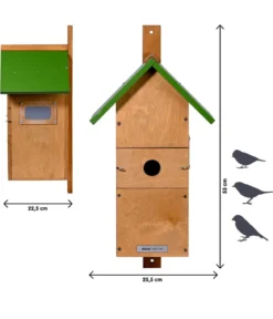 dobar® wildlife Nistkasten Karsten, inkl. Kamera, ca. B22,5/H53/T25,5 cm