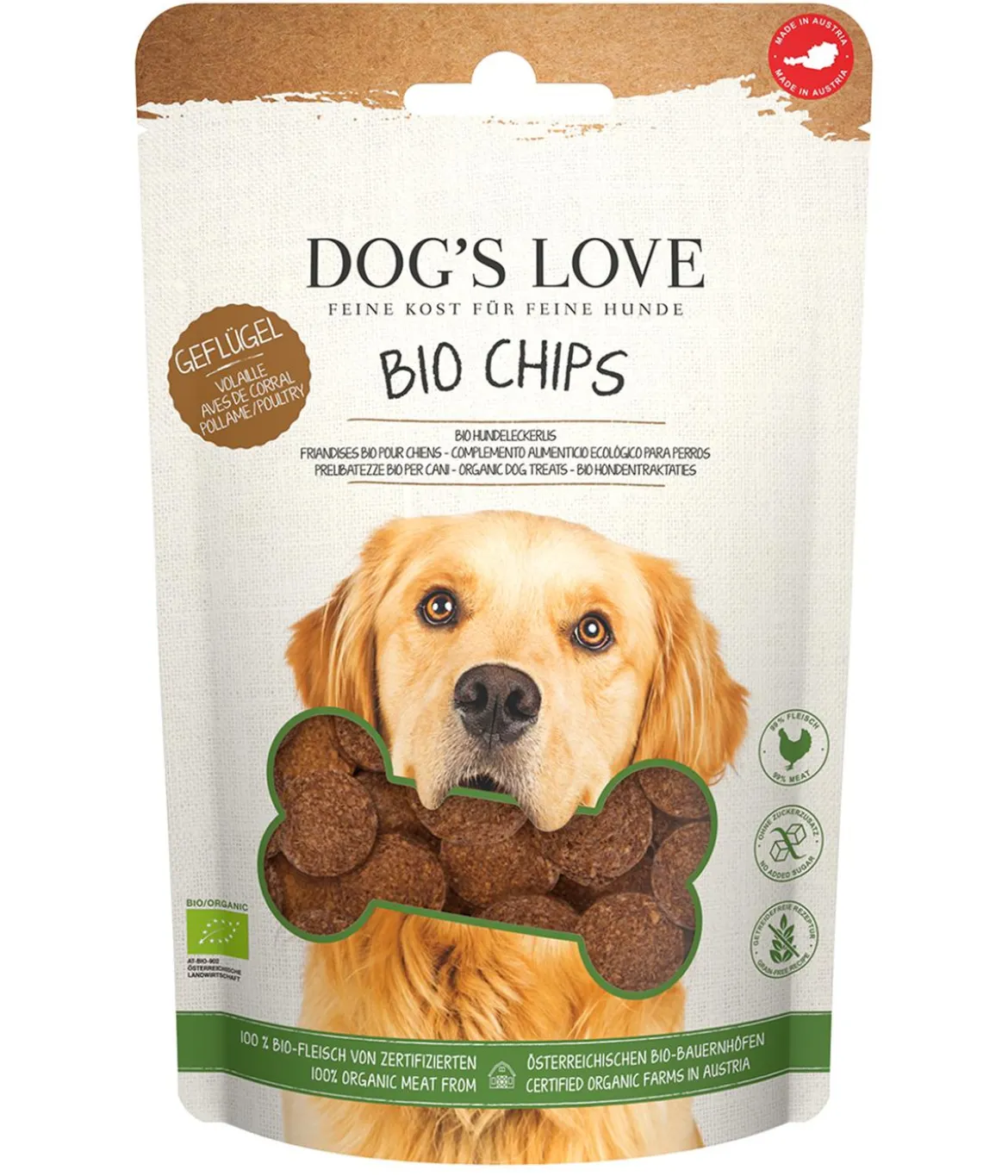 DOG'S LOVE Hundesnack Bio Chips, 150 g