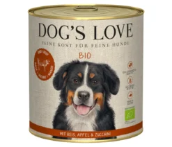 DOG'S LOVE Nassfutter für Hunde Bio, 6 x 800 g