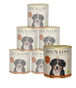 DOG'S LOVE Nassfutter für Hunde Bio, 6 x 800 g