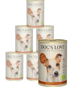DOG'S LOVE Nassfutter für Hunde Bio, 6 x 400 g