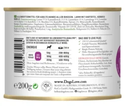 DOG'S LOVE Nassfutter für Hunde Adult, 6 x 200 g