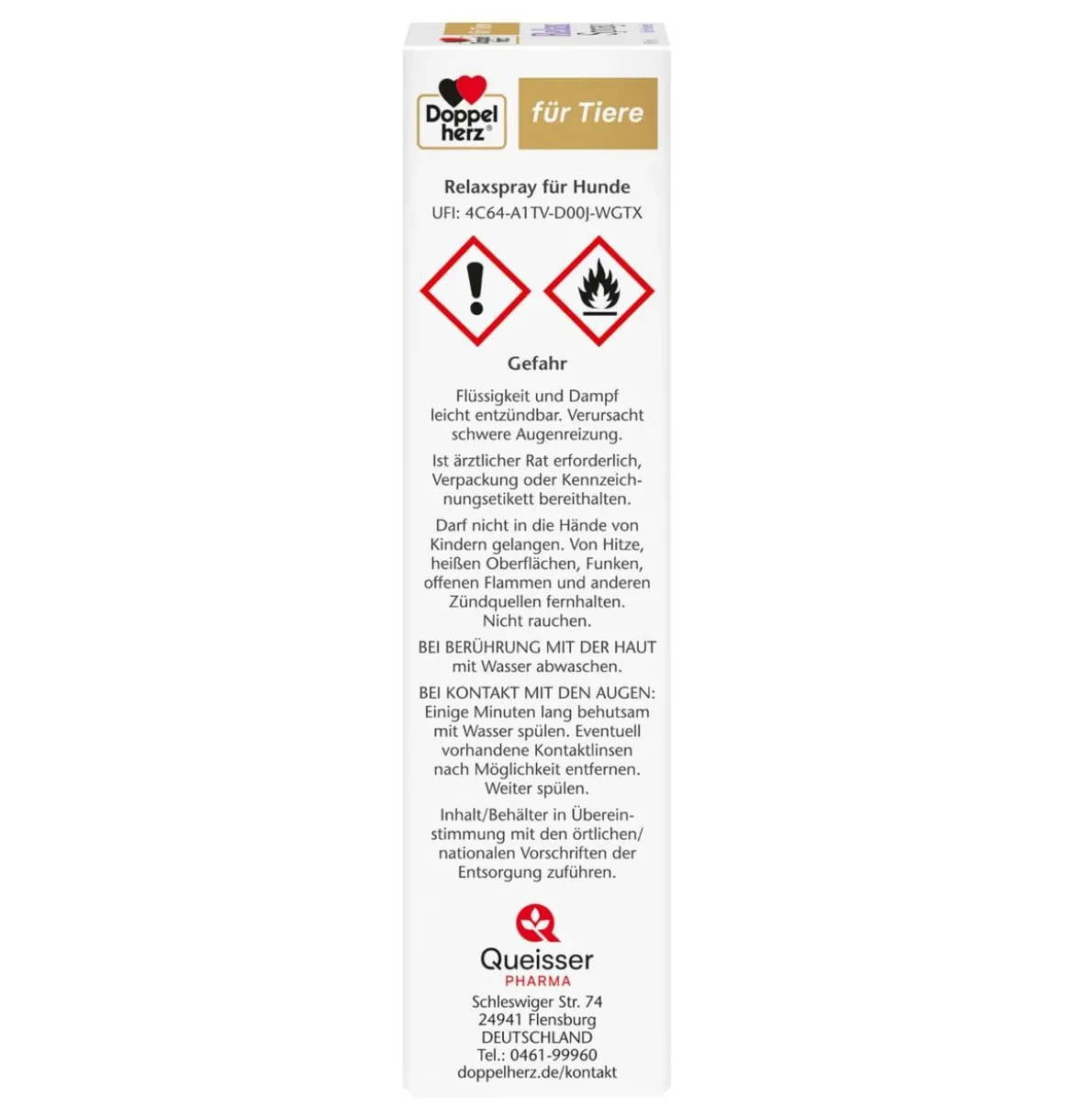 Doppelherz Relaxspray für Hunde, 90 ml