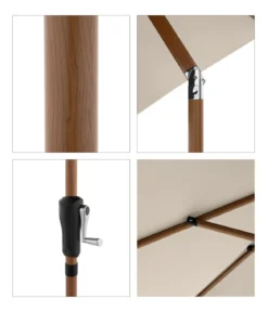 Doppler Balkonschirm Life Woodstyle, rund, ca. Ø305 cm