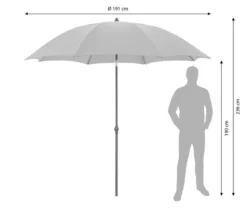 Doppler Balkonschirm myZone, rund, ca. Ø200 cm