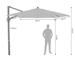 Doppler Pendelschirm myZone AX LED, rechteckig, ca. B300/T220 cm