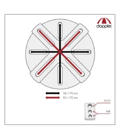 Doppler Schirmständer-Platte VARIO, ca. Ø19/H2 cm