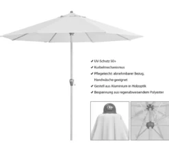 Doppler Sonnenschirm Aluwood Ultra, rund, ca. Ø350 cm
