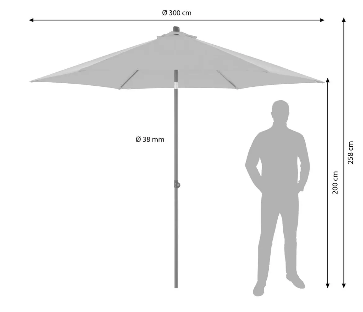 Doppler Sonnenschirm myZone Push Up, rund, ca. Ø300 cm