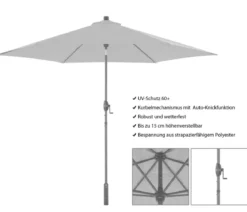 Doppler Sonnenschirm myZone Auto-Tilt, rund, ca. Ø305 cm