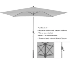 Doppler Sonnenschirm myZone Auto-Tilt, rechteckig, ca. B300/T200 cm