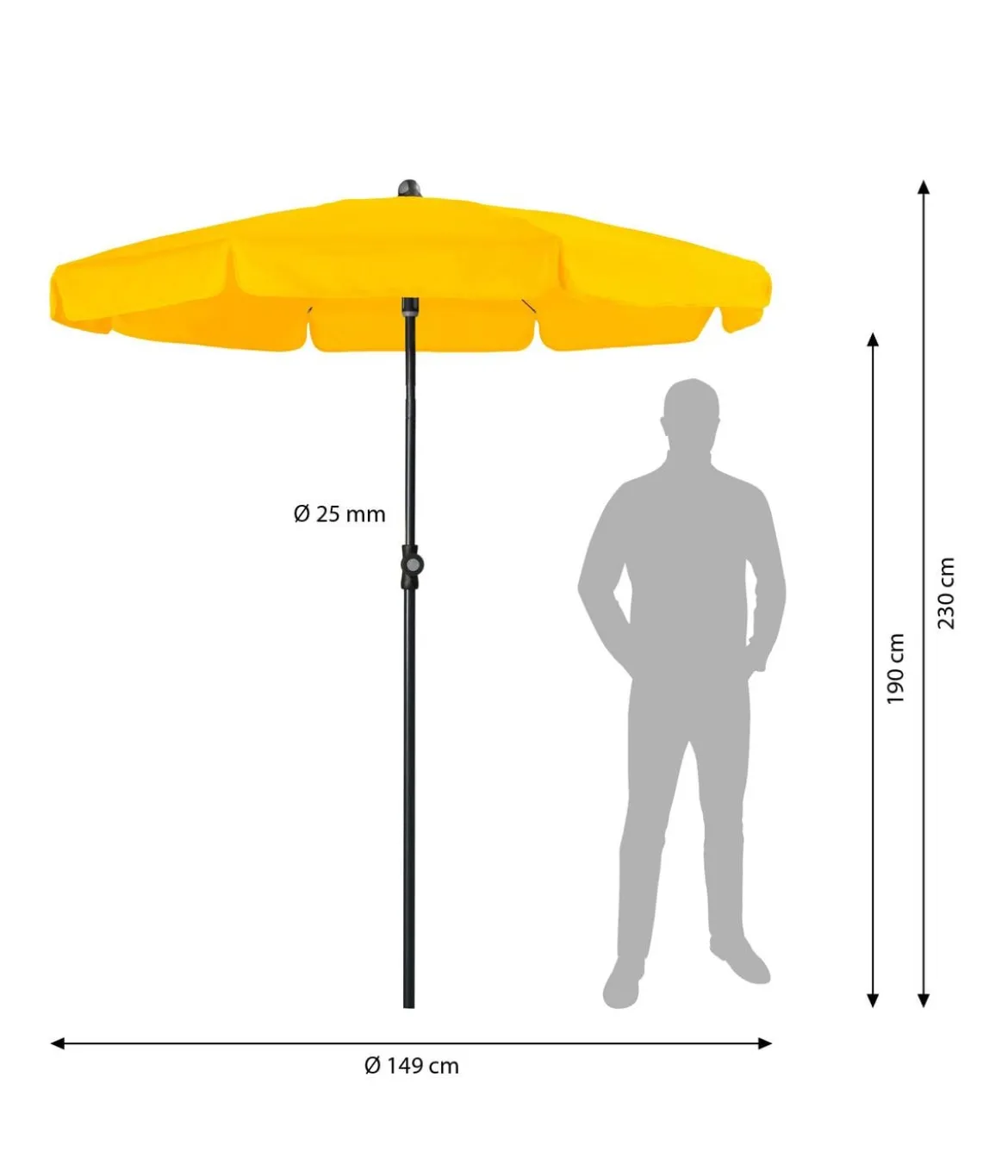 Doppler Sonnenschirm Sun Line Neo, ca. Ø149/H230 cm