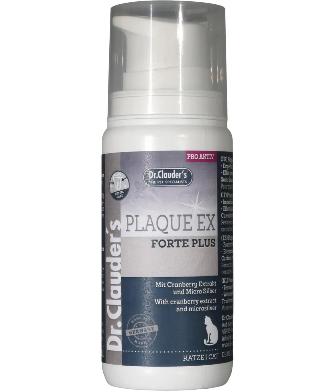 Dr. Clauder’s® Ergänzungsfutter für Katzen Plaque Ex Forte Plus Dental Care, 100 ml
