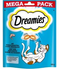 Dreamies™ Katzensnack mit Lachs Geschmack, Megapack, 180 g